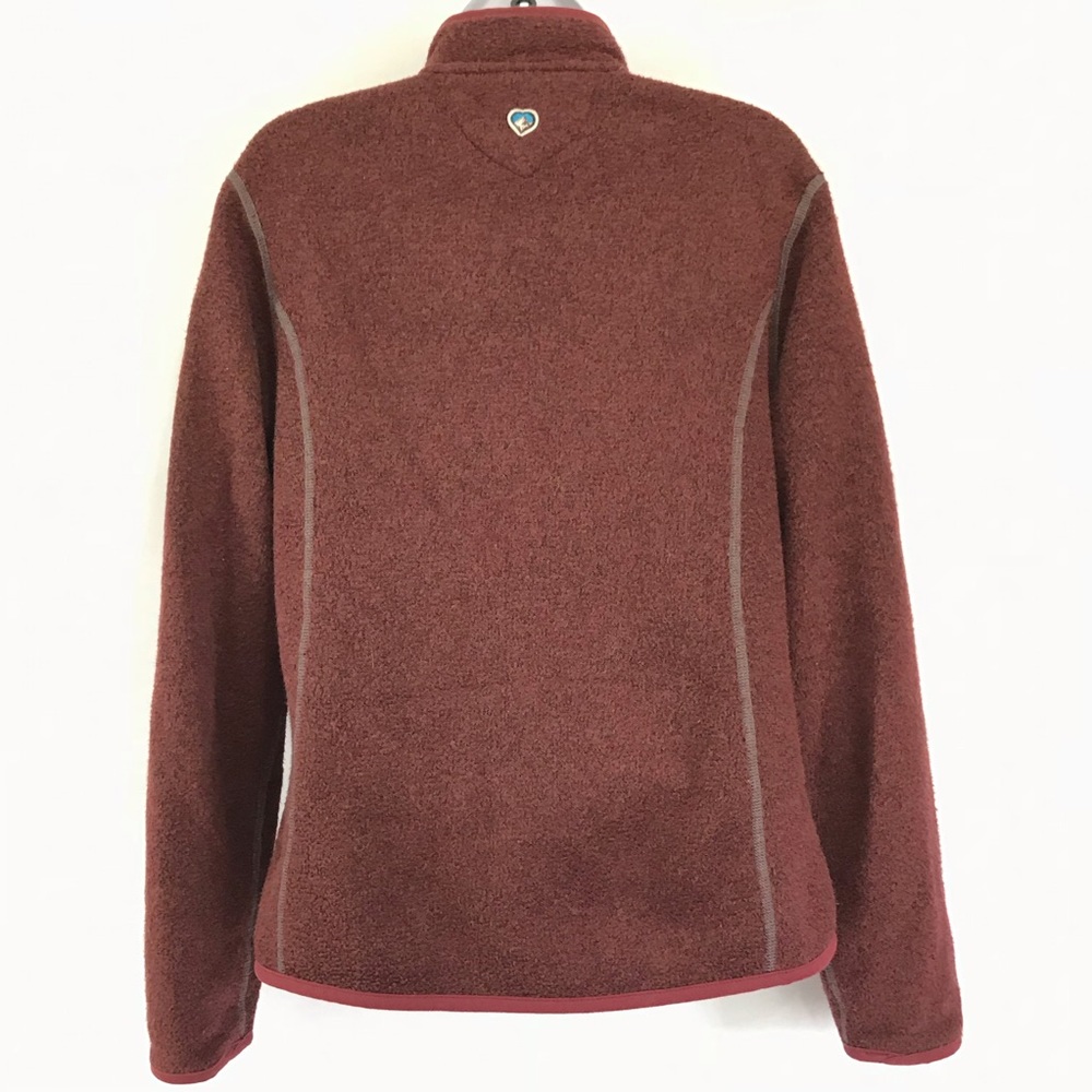 KÜHL Maroon Alpaca Fleece Zip Up - Picture 2 of 3
